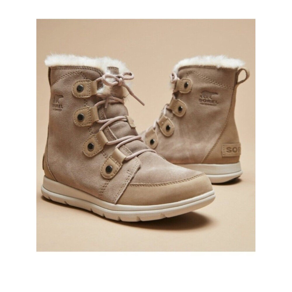 Sorel Women Explorer Joan Outdoor Fur Boots Shoes Size 6